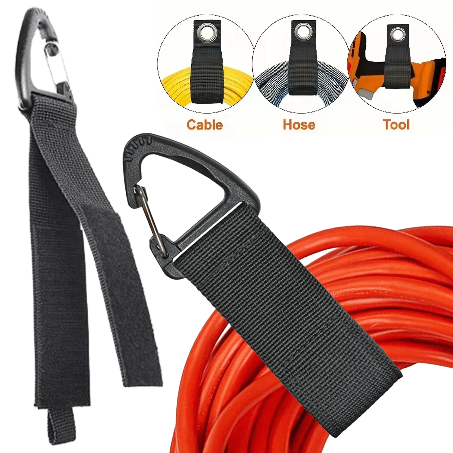 Cable Velcro Strap - สายรัดเก็บเครื่องมือแบบติดผนังสำหรับงานหนัก ที่ยึดแบบเวลโครสำหรับสายยาง สายเคเบิล อุปกรณ์ รับน้ำหนักได้มากเป็นพิเศษ