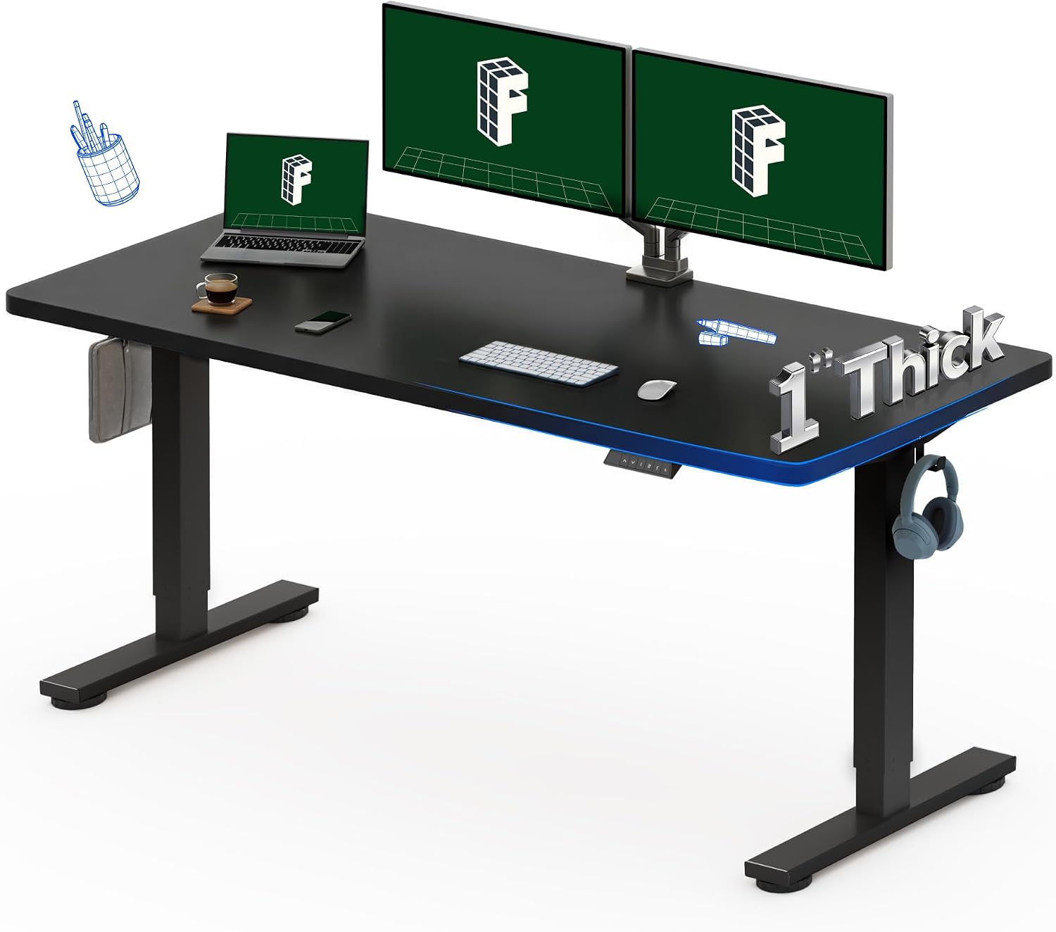 Desk Setup Laptop - สำหรับเทสล่า รุ่น 3/Y/YL 2017-2026 ถาดพับติดพวงมาลัยคาร์บอนไฟเบอร์ –