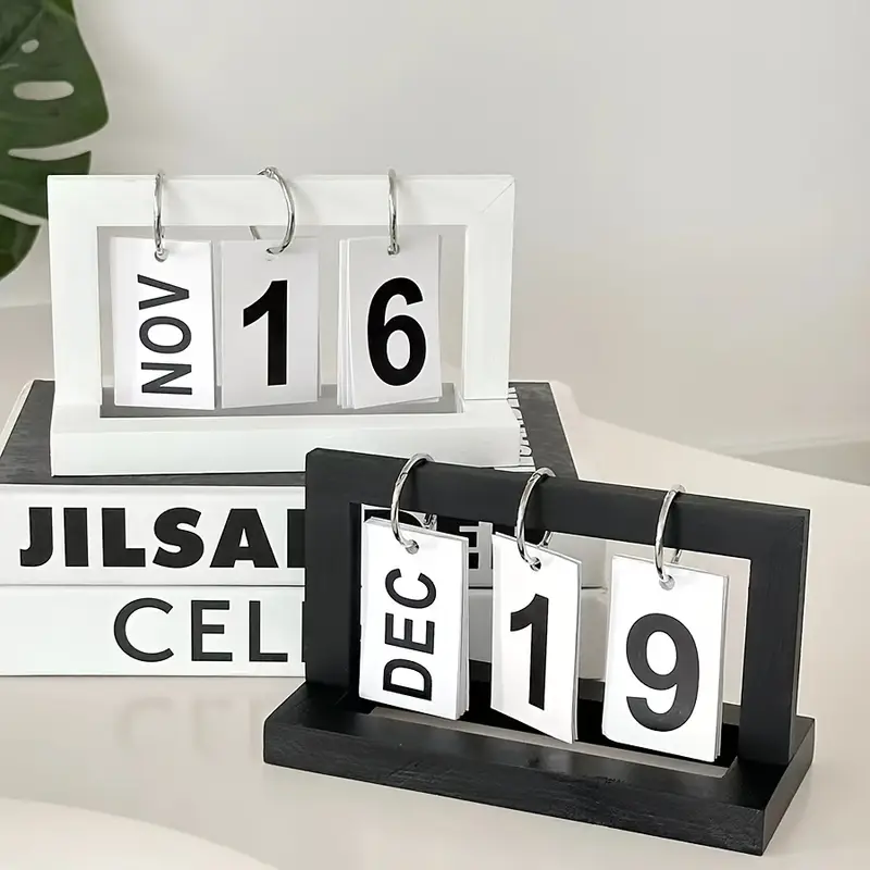 Desk Setup Minimalist - สไตล์มินิมอล ตกแต่งห้องนั่งเล่น ตกแต่งสำนักงาน ปฏิทินพลาสติก ของตกแต่ง โมเดิร์น