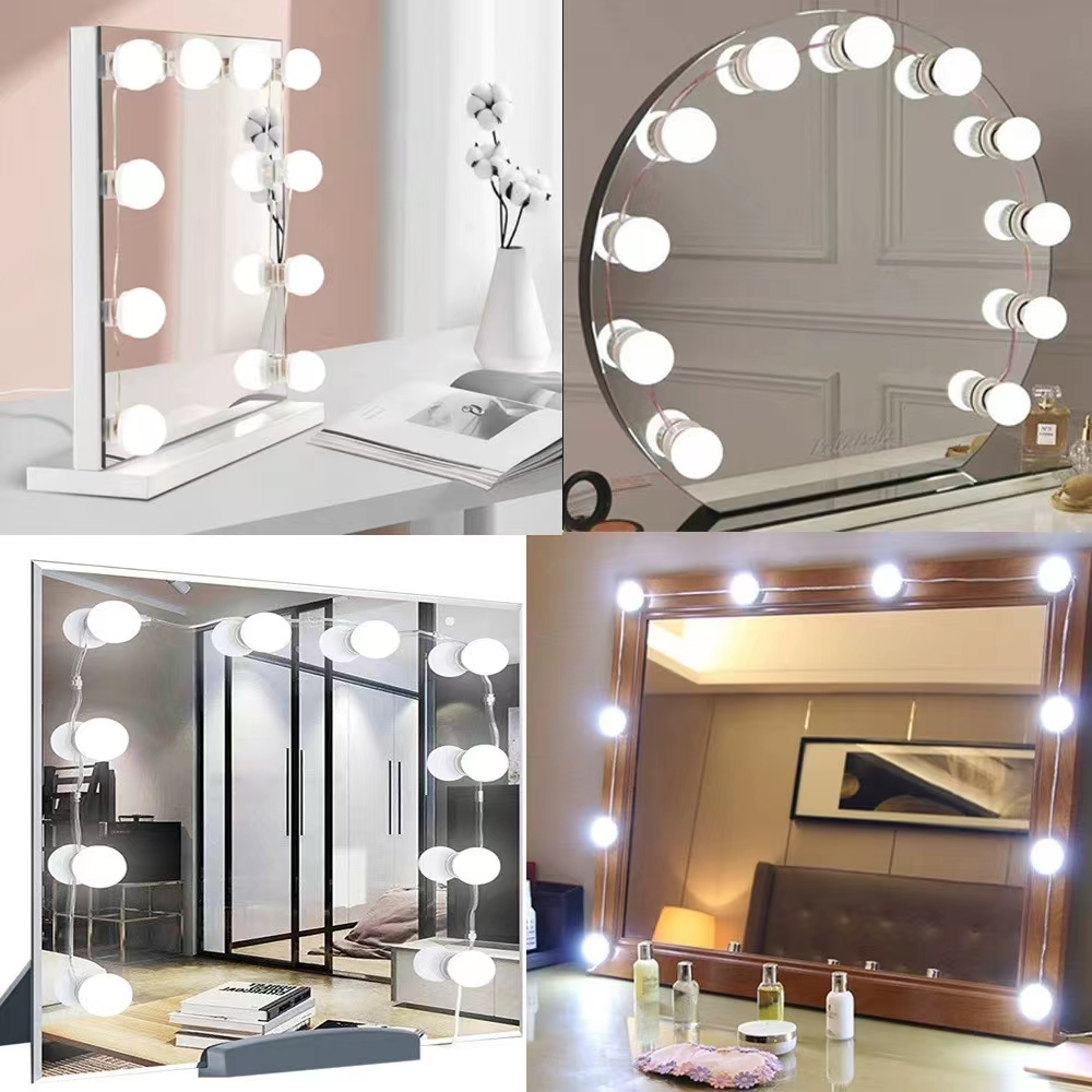Desk Setup Modern - ไฟ LED วางกระจกแต่งหน้าหลอดไฟ, กระจกแต่งหน้า Vanity LED