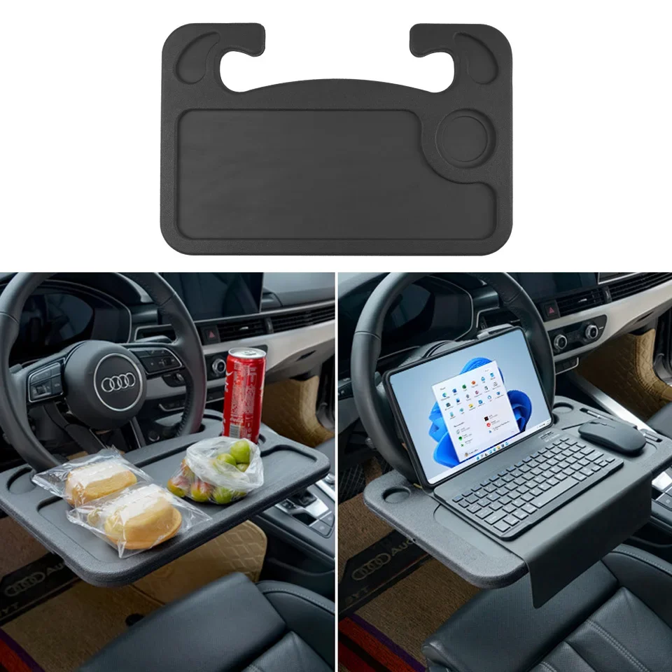 Desk Setup Laptop - แบบพกพารถแล็ปท็อปโต๊ะคอมพิวเตอร์ขาตั้งกินทํางานพวงมาลัยรถโต๊ะรับประทานอาหาร BracketDrink อาหารกาแฟถาด