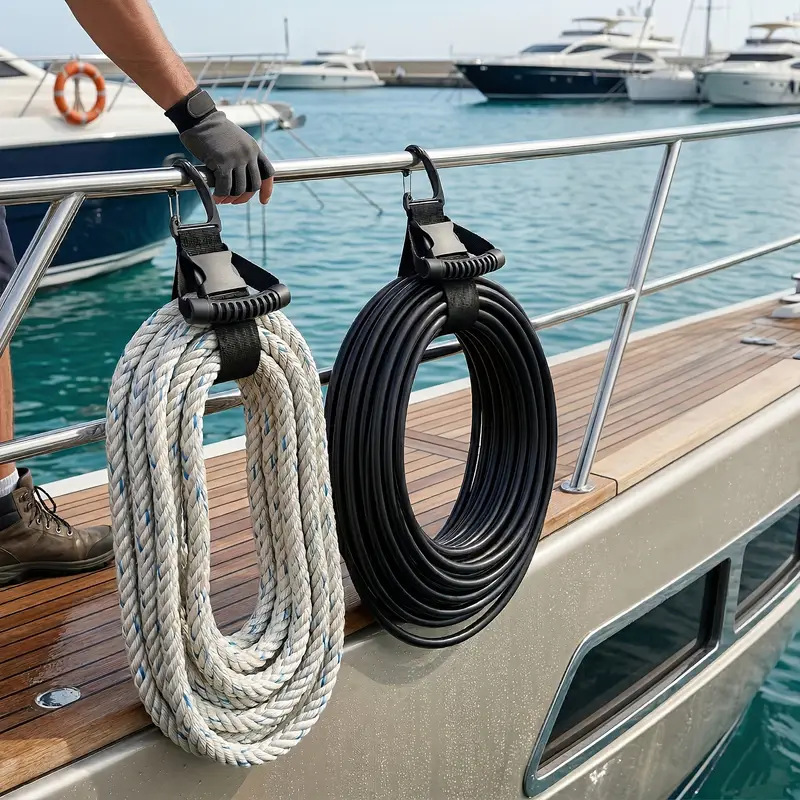 Cable Velcro Strap - สายรัดจัดเก็บแบบพกพาสำหรับงานหนักพร้อมที่จับแบบเวลโคร สายรัดสำหรับมัดและจัดระเบียบสายเคเบิลและสายไฟ