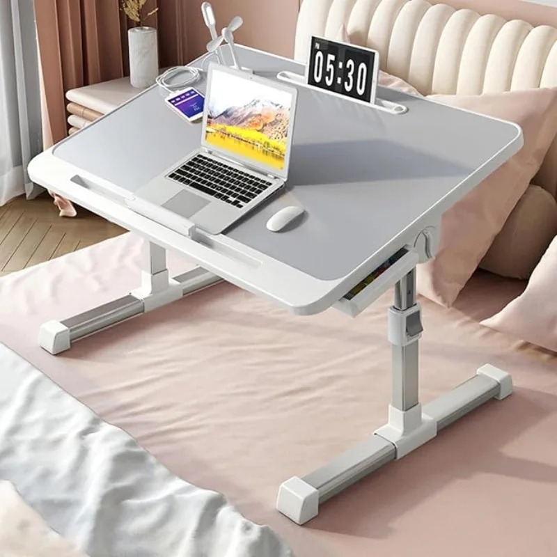 Desk Setup Laptop - เตียงแล็ปท็อปโต๊ะถาดเตียงแล็ปท็อปแบบปรับได้ขาตั้งโต๊ะยืนแบบพกพาพับขาโต๊ะแท็บเล็ตตักสําหรับโซฟาโซฟาชั้น