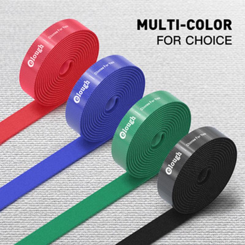 Cable Velcro Strap - สายไฟสําหรับอุปกรณ์อิเล็กทรอนิกส์ สายรัดการจัดการสายเคเบิลไฟฟ้า Cuttable Ties สายรัดสายเคเบิลแบบใช้ซ้ําได้ ตัวยึดสายเคเบิลสําหรับคอมพิวเตอร์ทีวี
