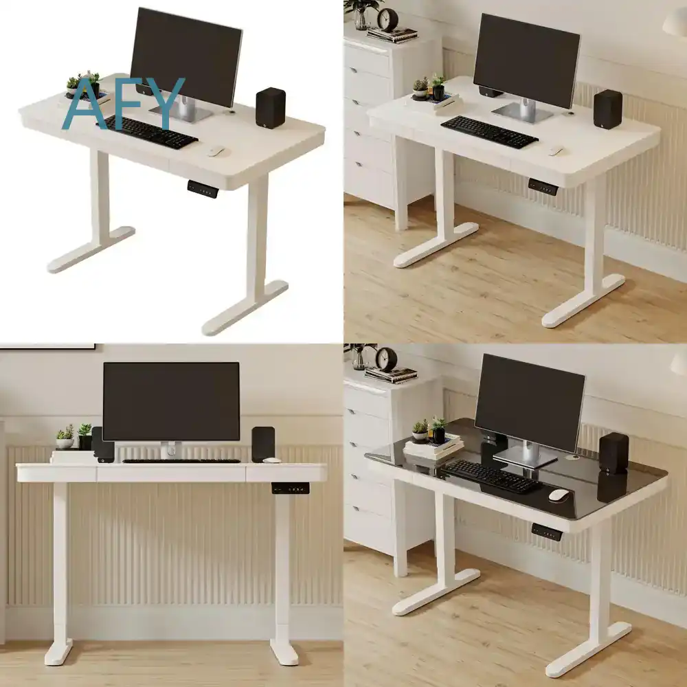 Desk Setup Study - โต๊ะทำงานปรับระดับความสูงได้อัจฉริยะด้วยระบบไฟฟ้า สำหรับคอมพิวเตอร์ เกมมิ่ง โฮมออฟฟิศ พร้อมลิ้นชัก