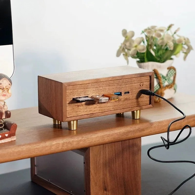 ชุดโต๊ะทำงานสร้างสรรค์ ไม้เนื้ - Desk Setup Black And Wood บทวิจารณ์และราคา
