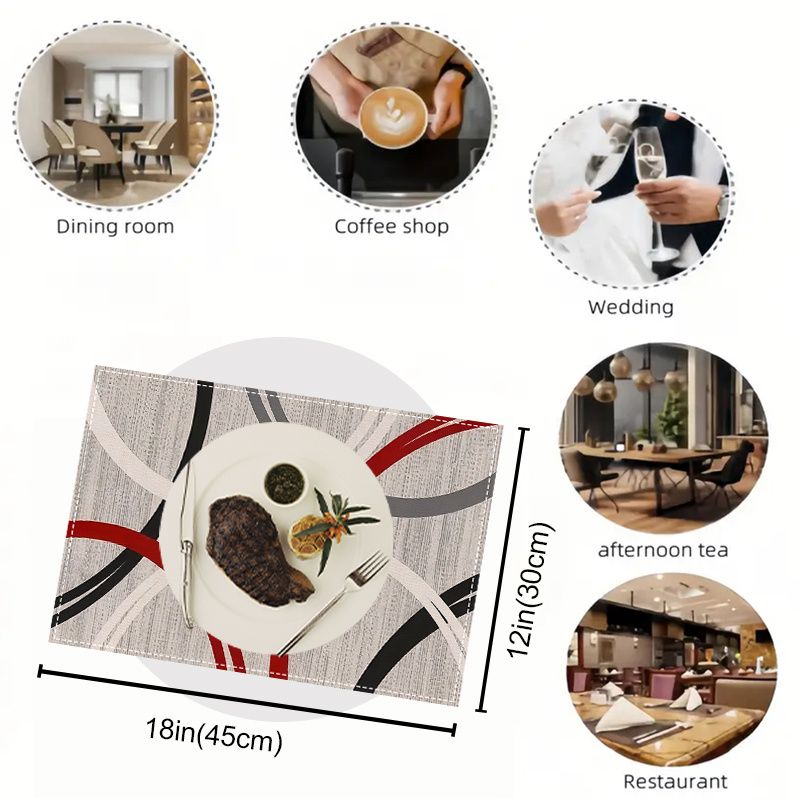 VIKAMA ชุดแผ่นรองจานลายเรขาคณิ - Desk Setup Modern บทวิจารณ์และราคา