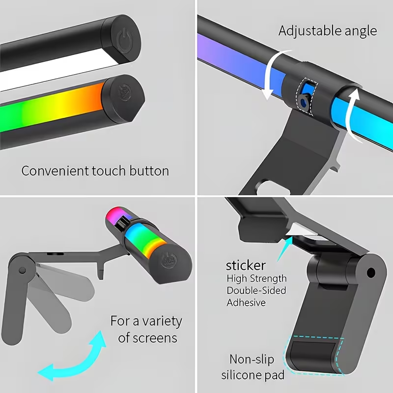 แถบไฟมอนิเตอร์ RGB ไฟบาร์สร้าง - Desk Setup Modern บทวิจารณ์และราคา