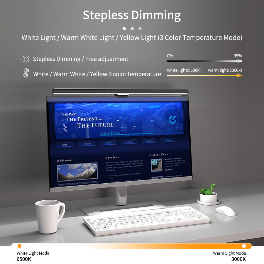 โคมไฟ LED สำหรับหน้าจอคอมพิวเต - Desk Setup Modern บทวิจารณ์และราคา
