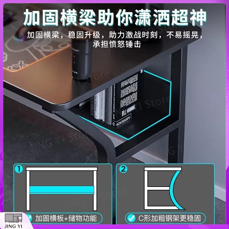 โต๊ะเกมมิ่งสีดำสำหรับอีสปอร์ต  - Desk Setup Black And Wood บทวิจารณ์และราคา