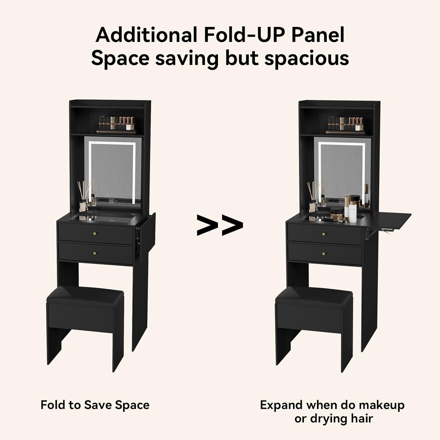 ชุดโต๊ะเครื่องแป้งสีดำขนาดเล็ก - Desk Setup Black And Wood บทวิจารณ์และราคา