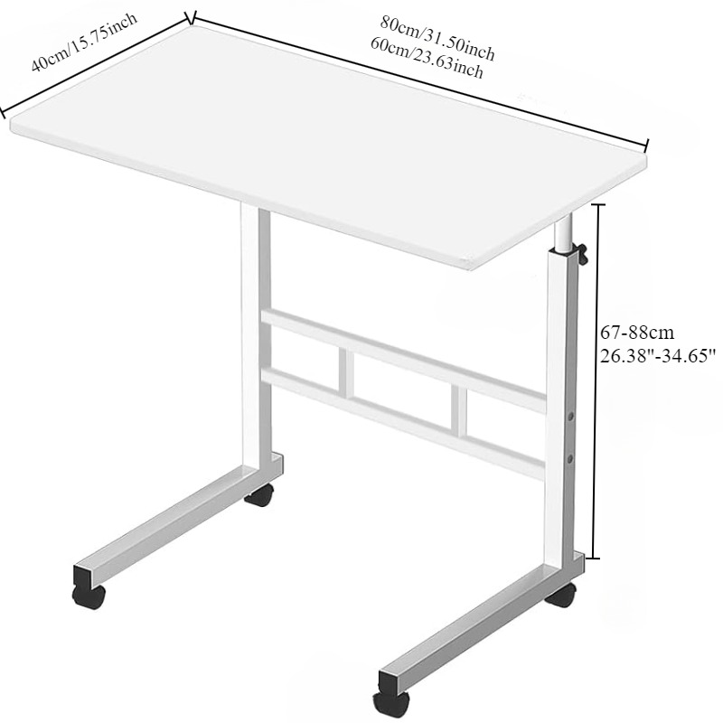 โต๊ะข้างเตียงมีล้อสากลโต๊ะขนาด - Desk Setup Laptop บทวิจารณ์และราคา