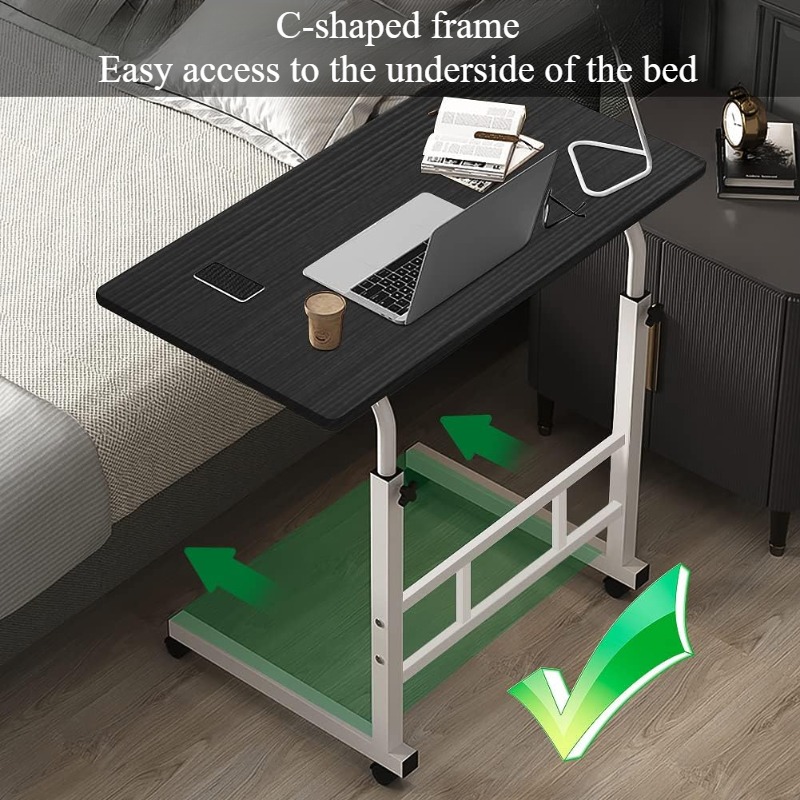 โต๊ะข้างเตียงมีล้อสากลโต๊ะขนาด - Desk Setup Laptop บทวิจารณ์และราคา