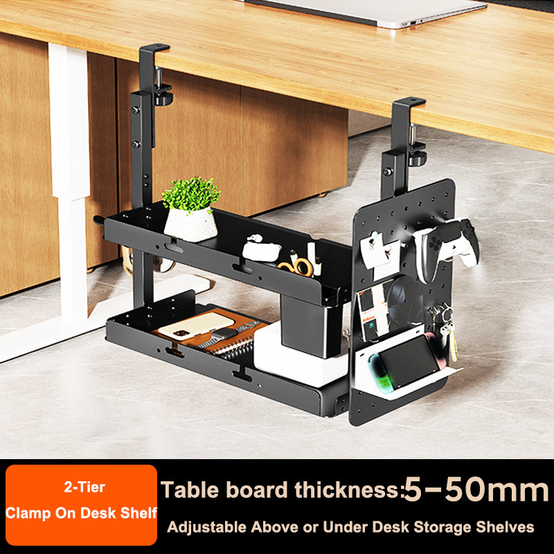ชั้นวางของแบบหนีบขอบโต๊ะ 2 ชั้ - Desk Setup Study บทวิจารณ์และราคา