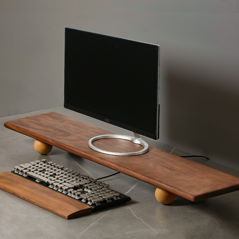 แท่นวางจอคอมพิวเตอร์ไม้แท้ ขาต - Desk Setup Monitor And Laptop บทวิจารณ์และราคา