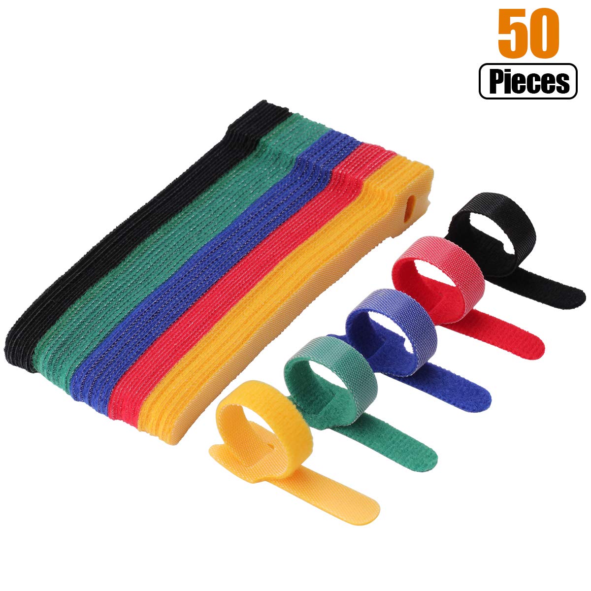 50ชิ้น12*150-300มิลลิเมตรT-ประ - Cable Velcro Strap บทวิจารณ์และราคา