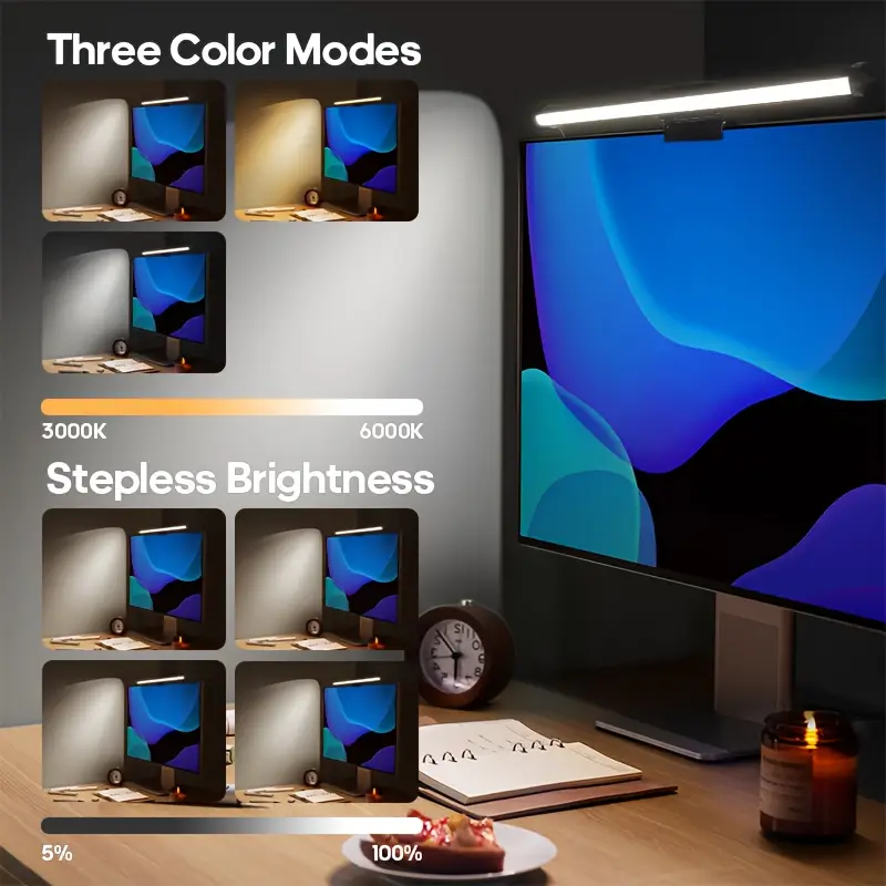 แถบไฟ RGB สำหรับจอคอมพิวเตอร์  - Desk Setup Modern บทวิจารณ์และราคา