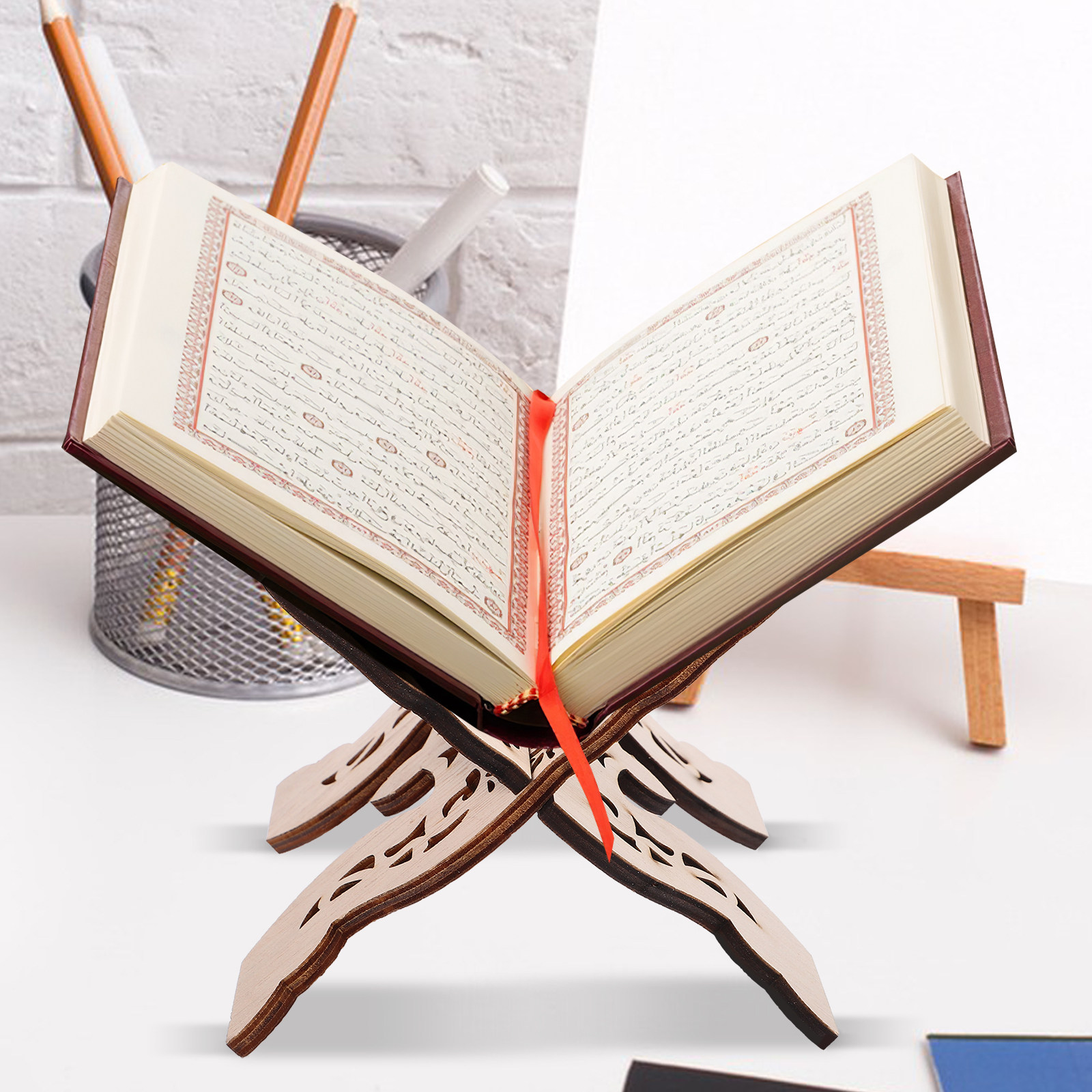 ชั้นวางหนังสือไม้สำหรับอ่านหนั - Desk Setup At Home บทวิจารณ์และราคา