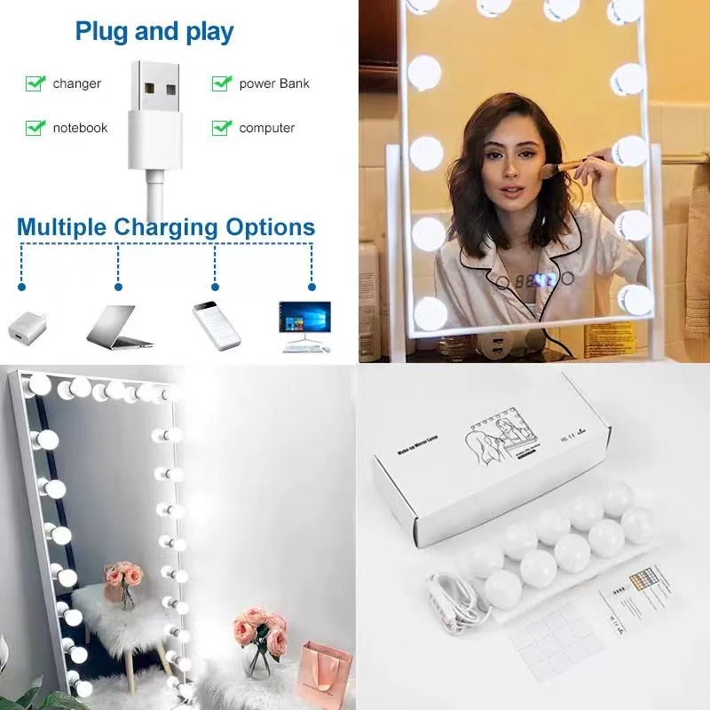 ไฟ LED วางกระจกแต่งหน้าหลอดไฟ, - Desk Setup Modern บทวิจารณ์และราคา