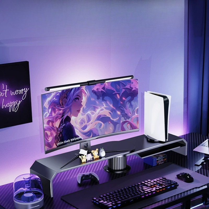 ขาตั้งจอภาพคู่สำหรับเล่นเกม ขา - Desk Setup Monitor And Laptop บทวิจารณ์และราคา
