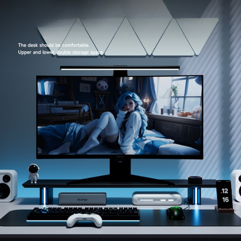 ขาตั้งจอ RGB ปรับระดับได้ตามหล - Desk Setup Monitor And Laptop บทวิจารณ์และราคา