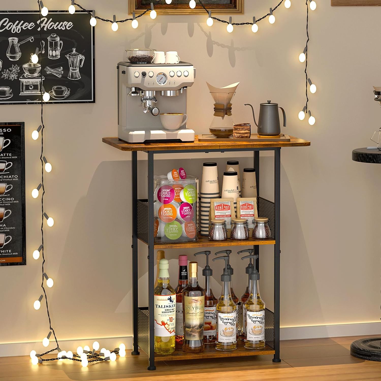 ชั้นวางกาแฟแบบตั้งพื้นขนาดเล็ก - Desk Setup Minimalist บทวิจารณ์และราคา