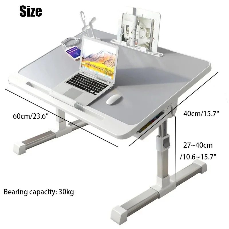 เตียงแล็ปท็อปโต๊ะถาดเตียงแล็ปท - Desk Setup Laptop บทวิจารณ์และราคา