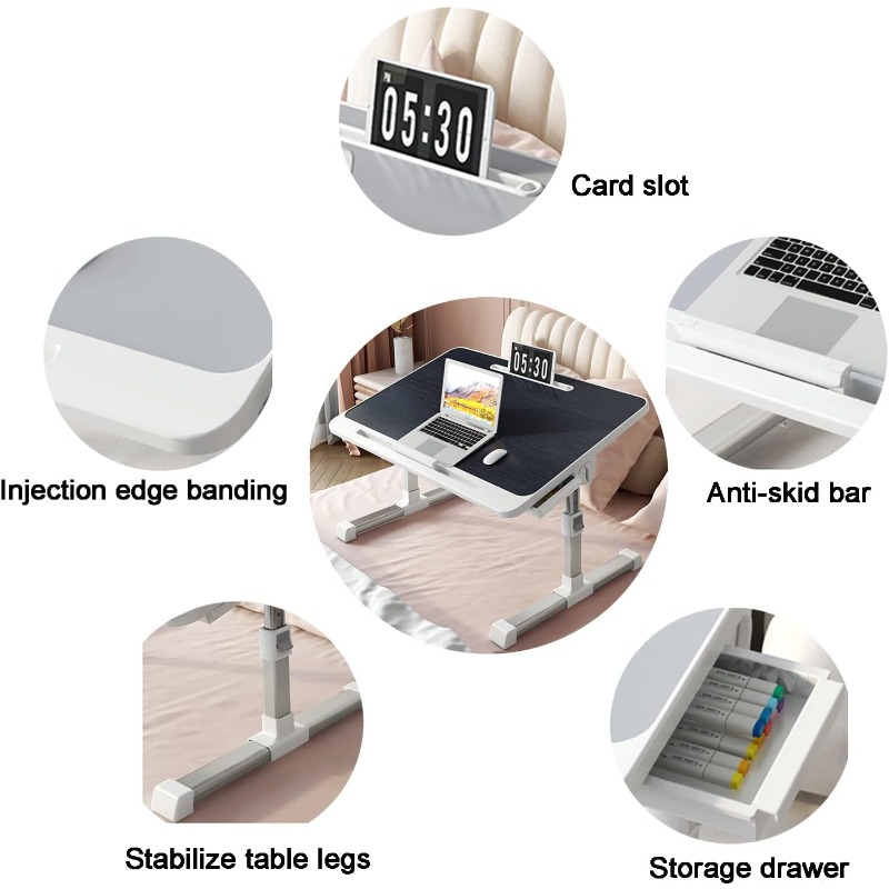 เตียงแล็ปท็อปโต๊ะถาดเตียงแล็ปท - Desk Setup Laptop บทวิจารณ์และราคา