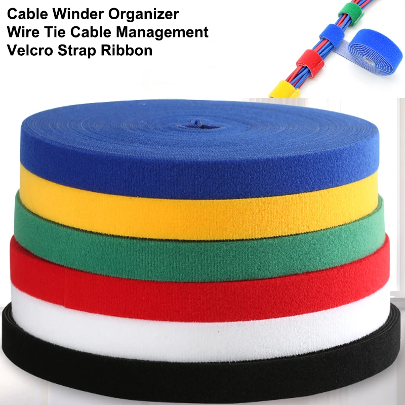 5M DIY ไนลอนแบบใช้ซ้ําได้ CABL - Cable Velcro Strap บทวิจารณ์และราคา
