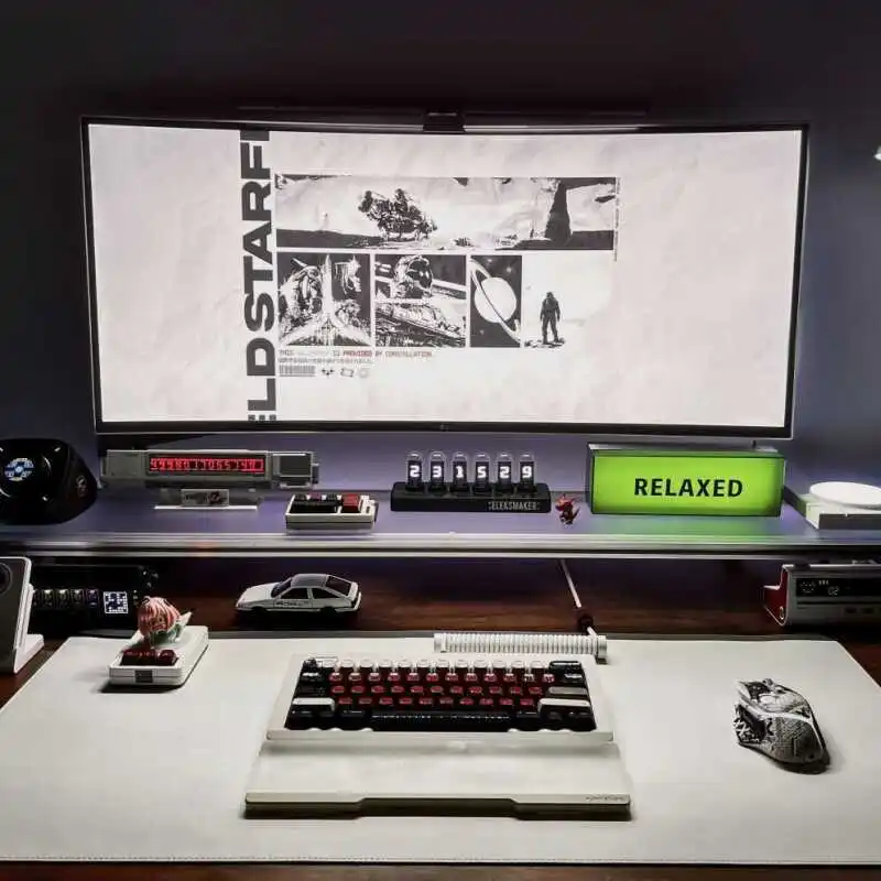 อลูมิเนียมขาตั้งอะคริลิคเดสก์ท - Desk Setup Monitor And Laptop บทวิจารณ์และราคา
