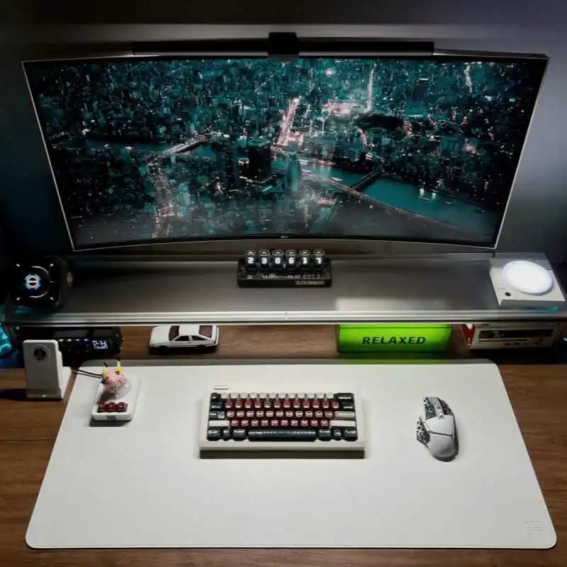 อลูมิเนียมขาตั้งอะคริลิคเดสก์ท - Desk Setup Monitor And Laptop บทวิจารณ์และราคา